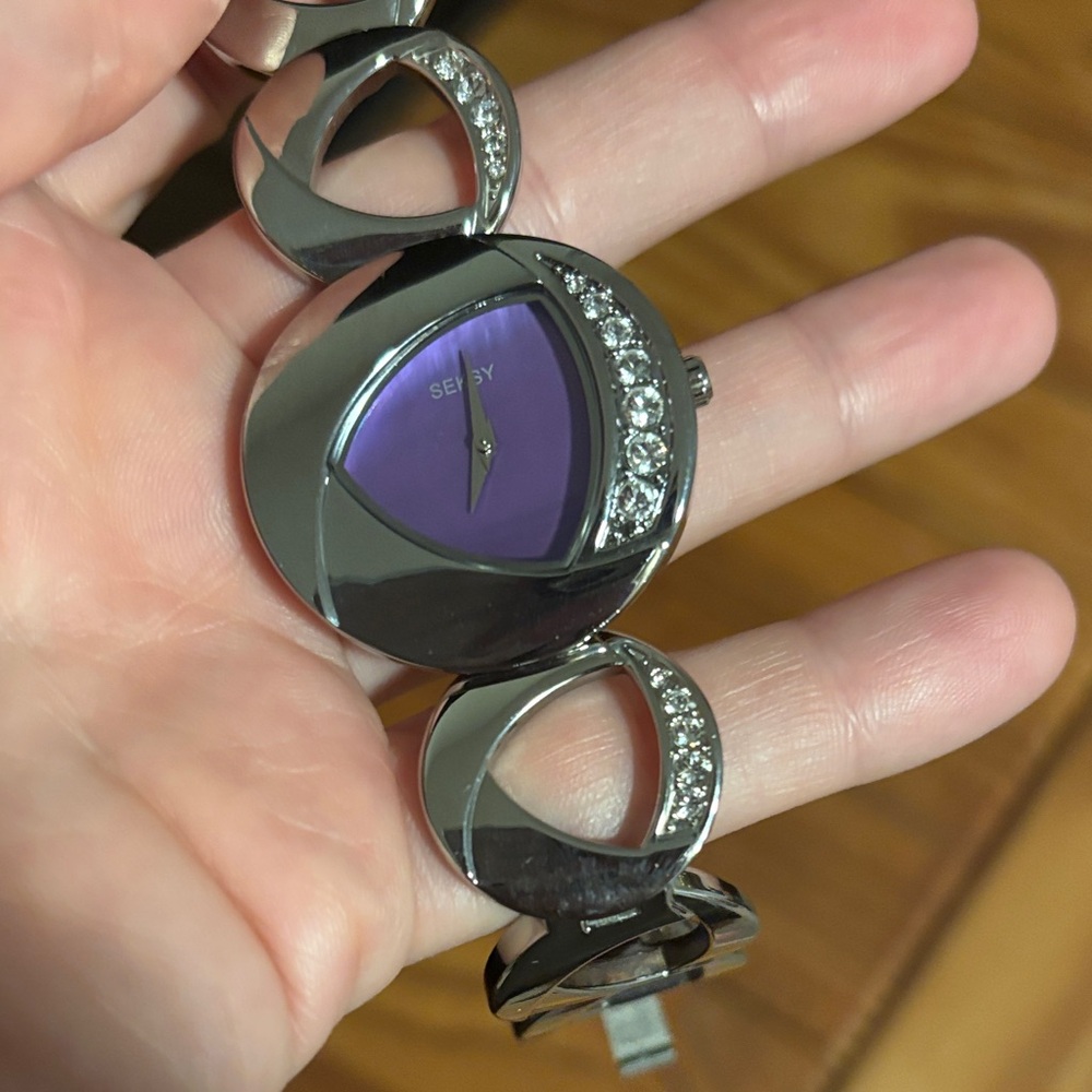 Seksy Silver and Purple Silver Watch